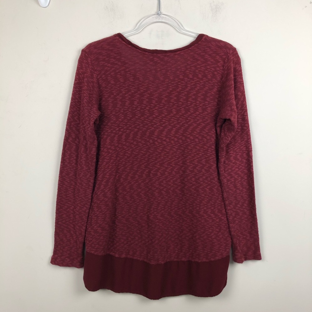 Anthropologie Left of Center Burgundy Pullover - Picture 5 of 6